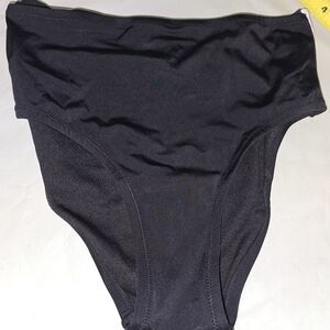 Black White High-Waist Bikini Bottom Swimsuits For All Size 6 NWOT